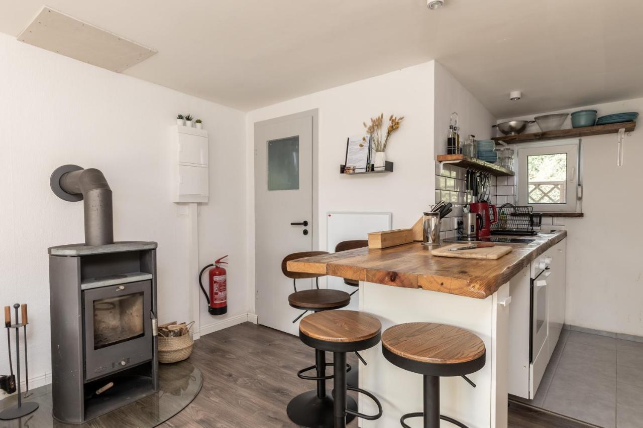 Am Grimnitzsee Gemutliches Tiny House Bungalow Mit Sauna Und Kamin Joachimsthal Eksteriør billede